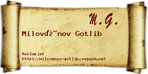 Milovánov Gotlib névjegykártya